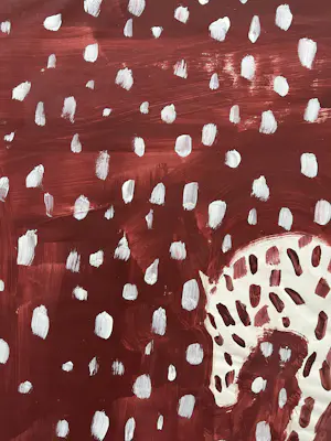 Niels Hamel - acrylverf op papier | 'Stippelpaard' | 2002 kopen? Bied vanaf 40!