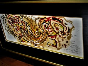 Niet of onleesbaar gesigneerd - Groot & Intrigerend "Action Painting" Abstract schilderij - gesigneerd kopen? Bied vanaf 10!
