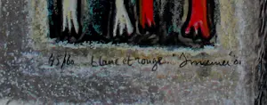 Hans Innemee - Ingelijste zeefdruk: "blanc et rouge" - 2001 kopen? Bied vanaf 199!