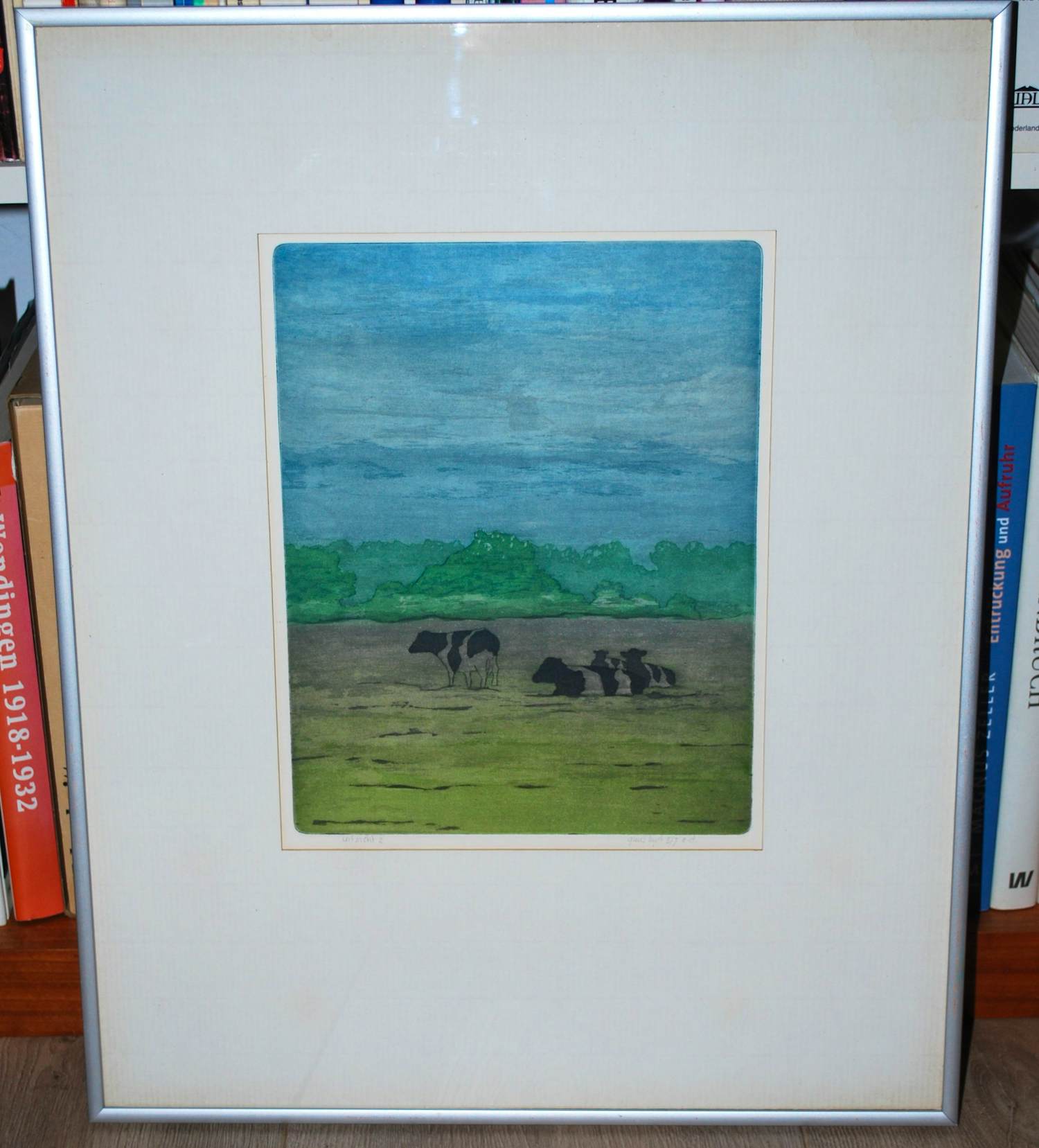 Guus Kuit - Uitzicht 2 (koeien in de wei) - kleine oplage: 7 - kleurets verkocht voor € 10!