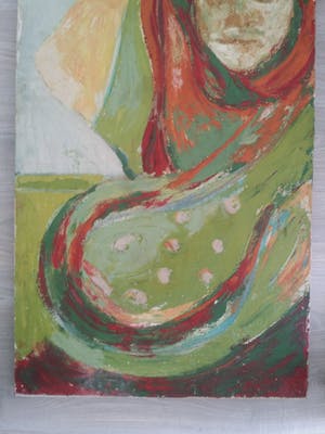 Niet of onleesbaar gesigneerd - Kleurrijk portret. kopen? Bied vanaf 10!
