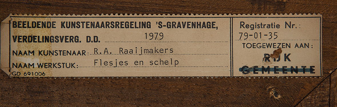 Ronald Raaijmakers - Olieverf op doek - Flesjes en Schelp kopen? Bied vanaf 31!