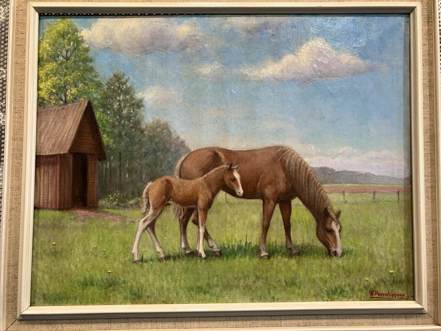 Willem Papenhuijzen - Landschap met paarden kopen? Bied vanaf 150!