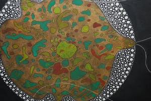 Harry van Kruiningen - epreuve d'artist - ets met reliëf - vrijkomende cel uit een zygote kopen? Bied vanaf 75!
