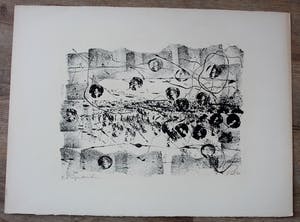 Piet van Stuivenberg - Litho: Abstracte compositie - 1960 kopen? Bied vanaf 45!