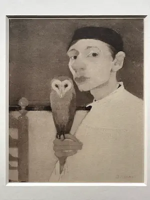 Jan Mankes - Heliogravure " Zelfportret met uil " kopen? Bied vanaf 135!