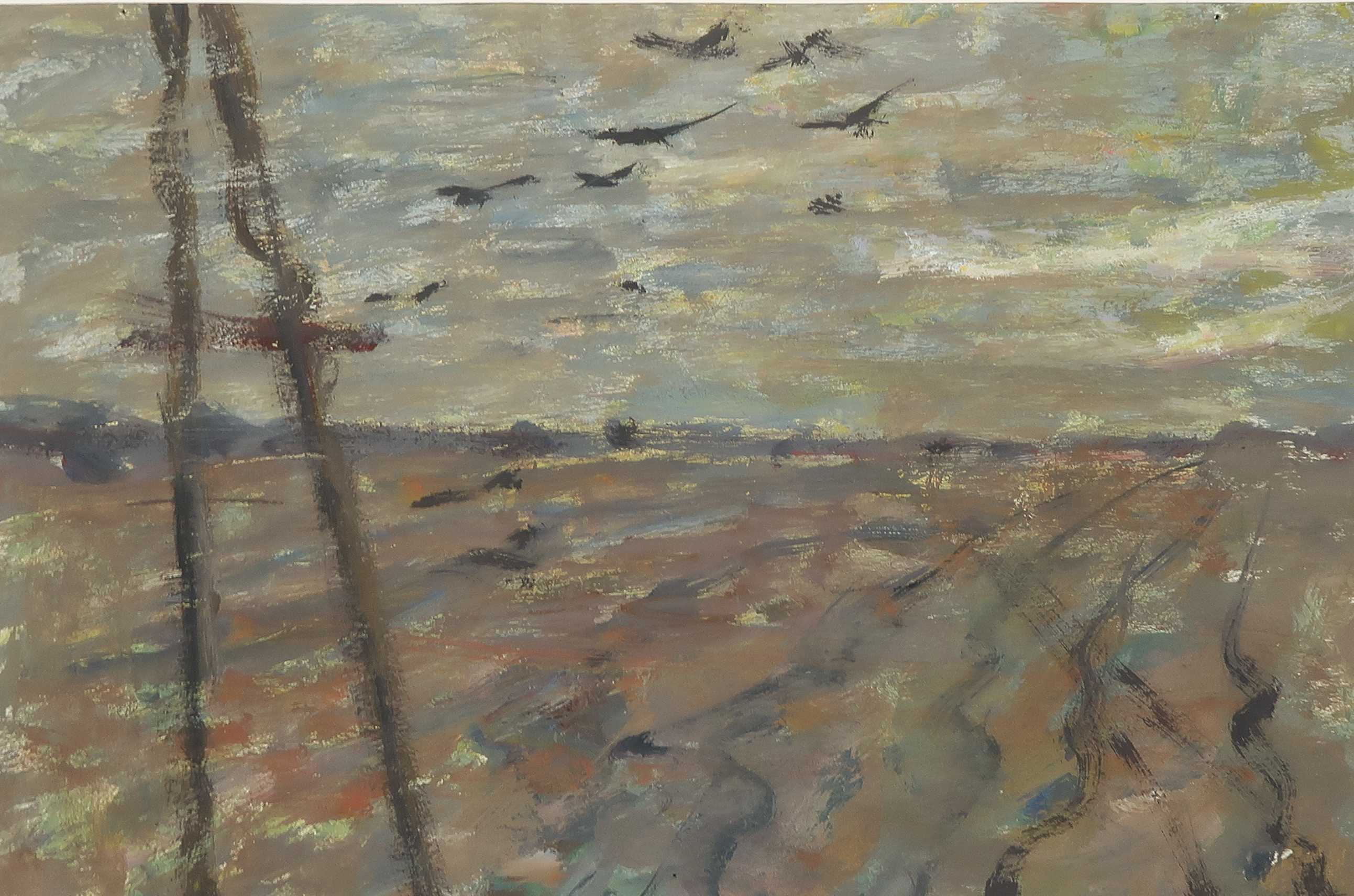 Anton Voorzanger - Gouache op papier, Landschap verkocht voor € 35!