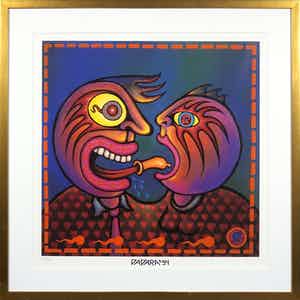 Dadara - Zeefdruk, The Kiss - Ingelijst verkocht voor € 70!