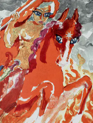 Kees van Dongen - Houtgravure 1955 - " Le prince Sharkan au combat " - 1001 nach kopen? Bied vanaf 60!
