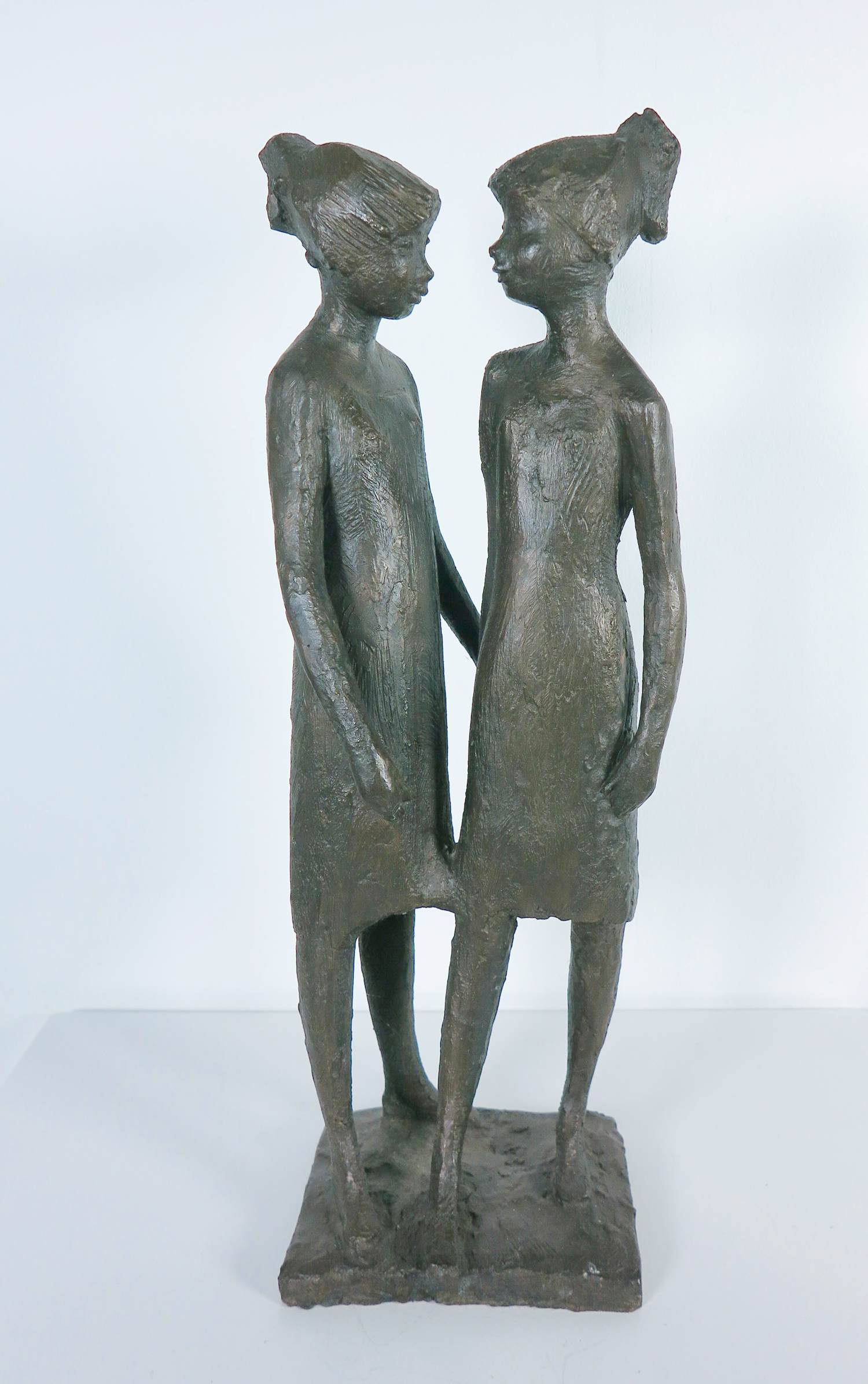 Clemens Pasch - Bronzen beeld, Die Freundinnen + boek! kopen? Bied vanaf 1500!