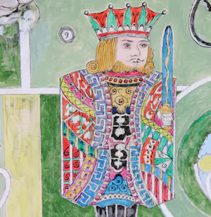 Sophie Mellema - Acryl en inkt op paneel, Tweeluik: Game of Thrones - Ingelijst (Zeer Groot) kopen? Bied vanaf 100!