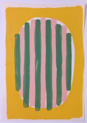 Adine Engelman - Abstracte compositie, monotype (unica) kopen? Bied vanaf 65!