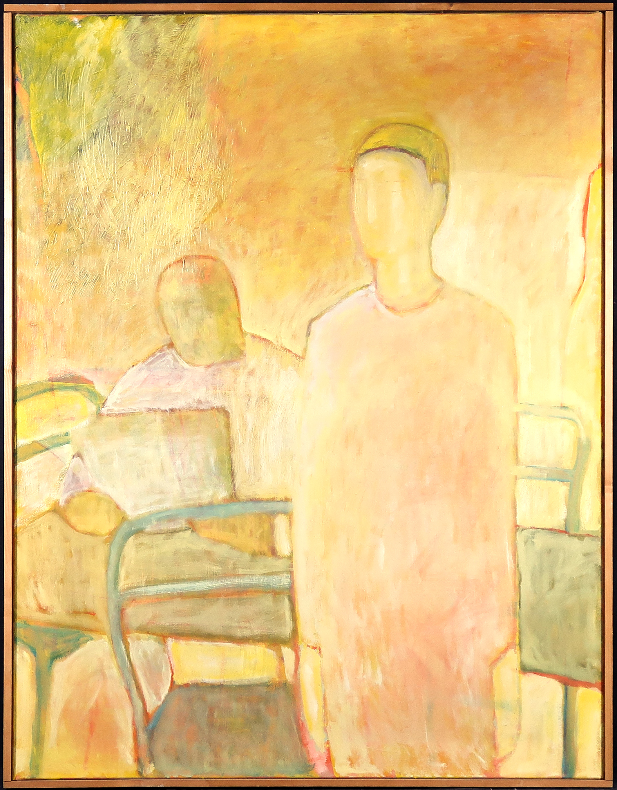 Niet of onleesbaar gesigneerd - Olieverf op doek, Z.T. mensfiguren - Ingelijst (Groot) kopen? Bied vanaf 1!