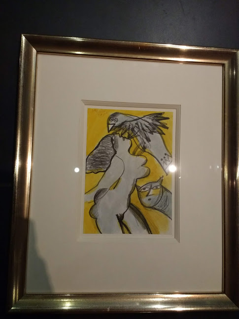 Corneille - tekening in krijt en aquarel, gesigneerd en gedateerd '95, ingelijst kopen? Bied vanaf 1100!