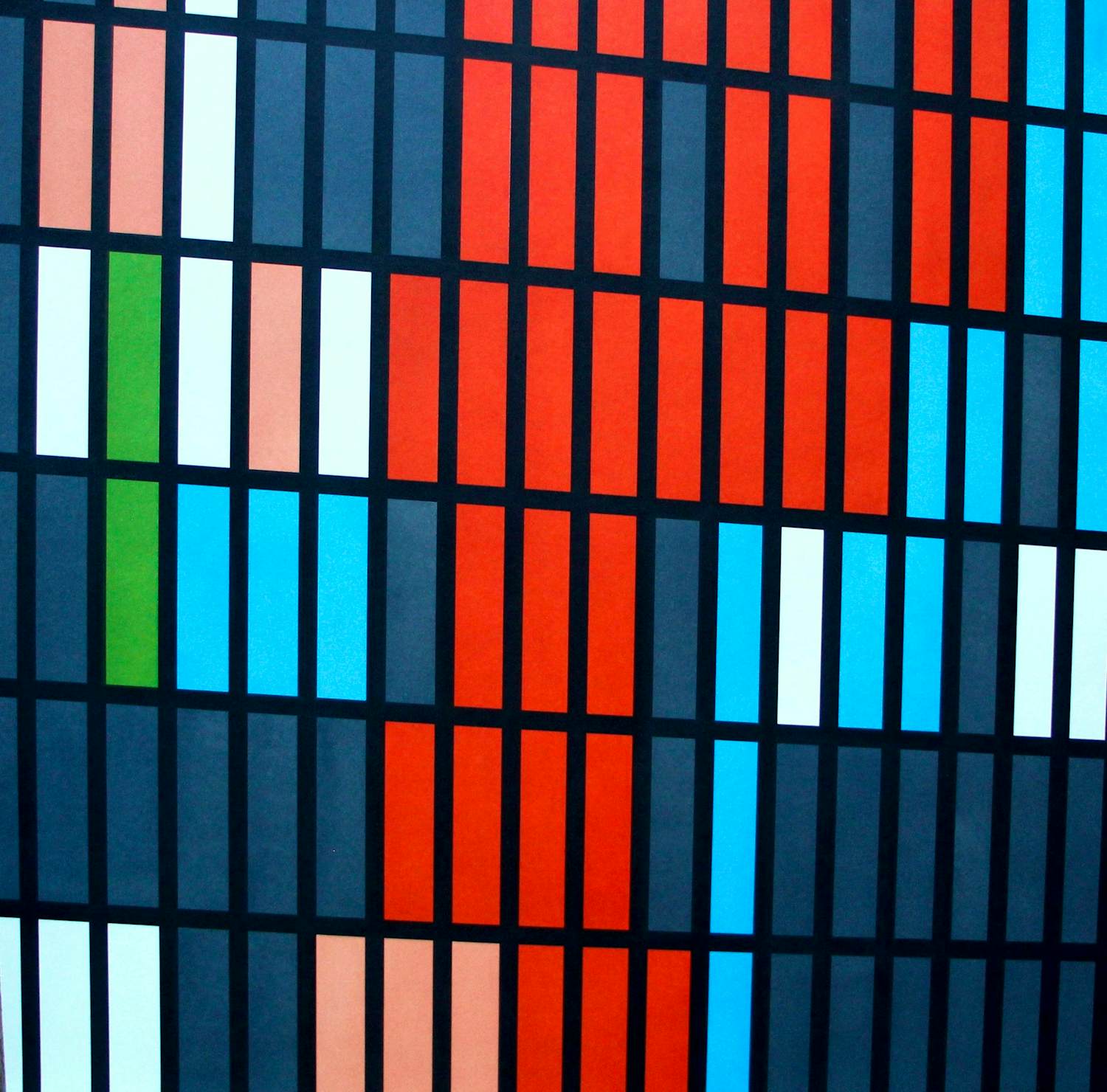 Sarah Morris - zeefdruk: Midtown - Viacom - 2006 verkocht voor € 750!