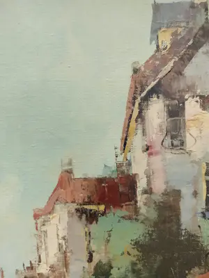 Charles Petit - Stadsgezicht Parijs met zicht op de Sacré-Cœur baseliek in Montmartre kopen? Bied vanaf 80!