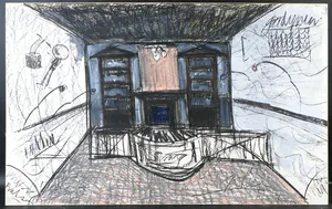 Niet of onleesbaar gesigneerd - Gemengde techniek op papier, Zonder titel (Groot) kopen? Bied vanaf 1!