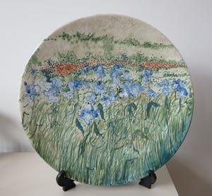 Niet of onleesbaar gesigneerd - Gouds platelen wandbord "Arles" - naar Vincent van Gogh kopen? Bied vanaf 1!