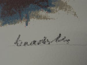 Niet of onleesbaar gesigneerd - Gesigneerde grote Litho "de Baadster" glmtd. oplage 100 stuks kopen? Bied vanaf 10!