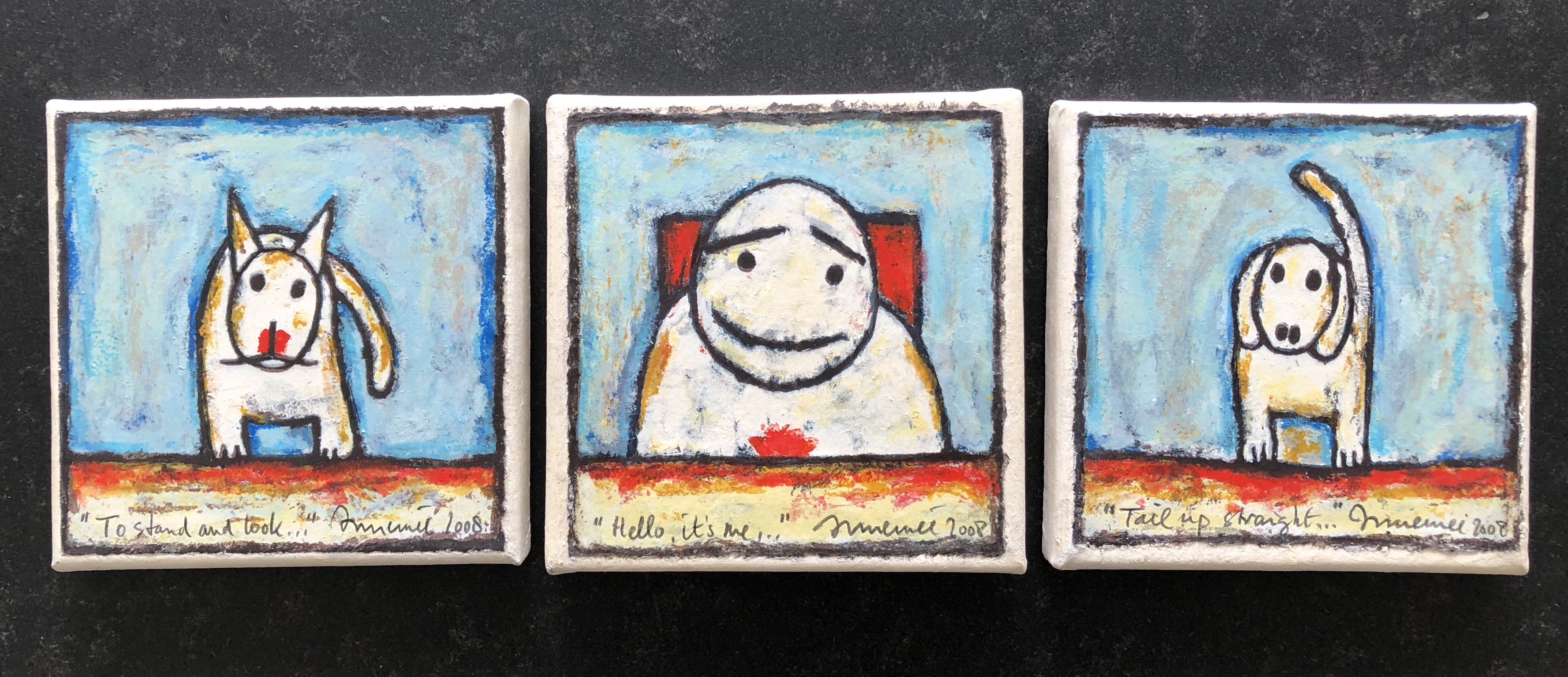 Hans Innemee - 3-luik schilderijen Hans Innemee one of a kind werken! verkocht voor € 285!