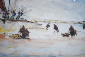 Plateelbakkerij Zuid-Holland - Plateel Gouda - grote tegel - winterse voorstelling naar Andreas Schelfhout kopen? Bied vanaf 1!