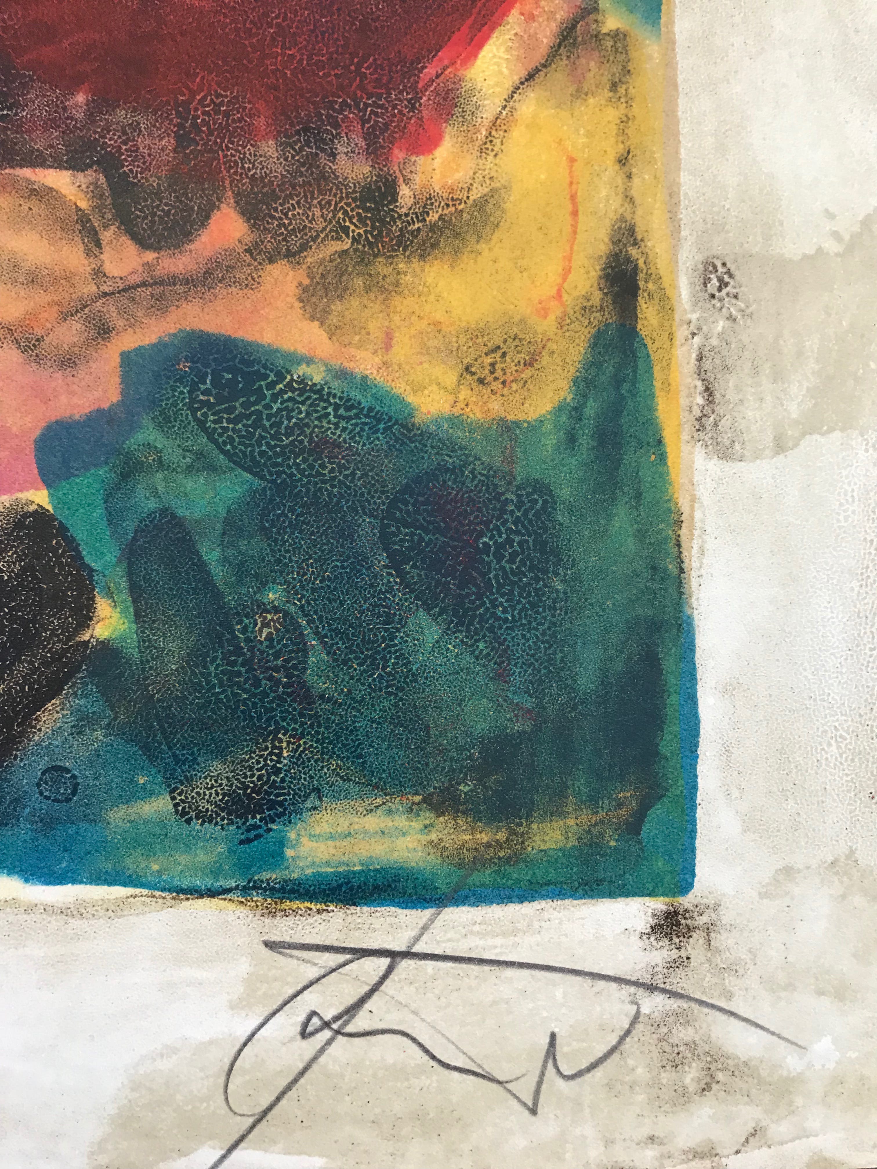 Niet of onleesbaar gesigneerd - Fraaie kleurrijke zeefdruk - Zonder Titel - 113/120 kopen? Bied vanaf 1!