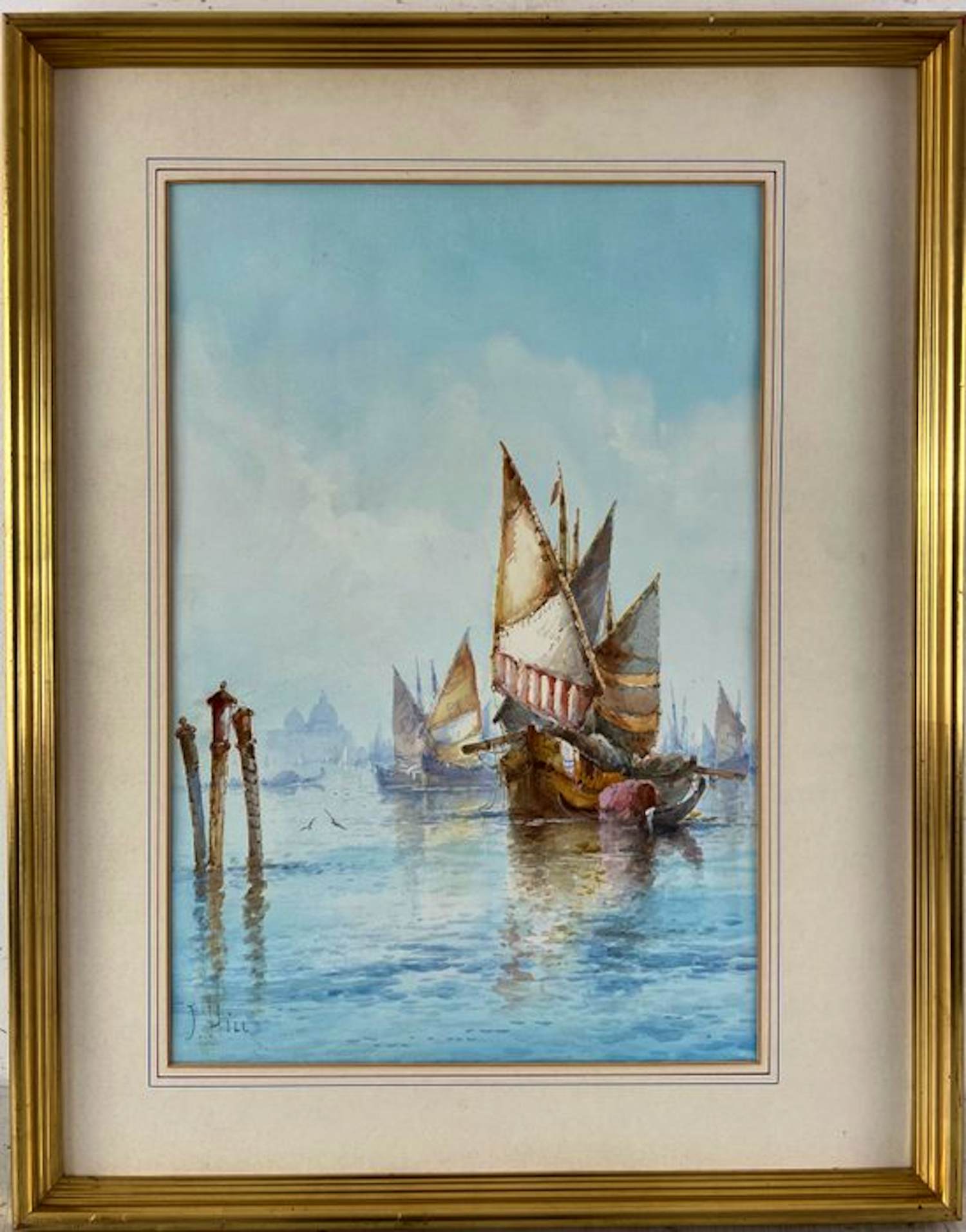 Frederick James Aldridge - The Venetian Lagoon verkocht voor € 50!
