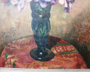 Georges Bernard Jamotte - Anemonen in groene vaas. kopen? Bied vanaf 110!