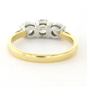 18k bicolour gouden ring met briljant geslepen diamanten tot. 1.14ct –G/H –VS/SI kopen? Bied vanaf 1400!