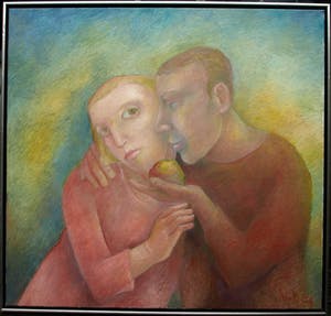 An Beerman - Olieverf op linnen , Verleiding – ingelijst , 93 x 98 cm - 2005 kopen? Bied vanaf 50!