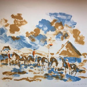 Friso ten Holt - "ruiters in Noord-Hollands landschap" kopen? Bied vanaf 50!