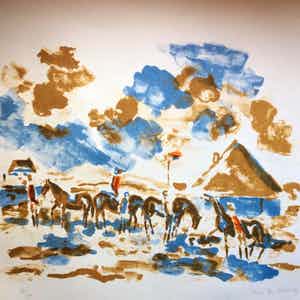 Friso ten Holt - "ruiters in Noord-Hollands landschap" verkocht voor € 50!