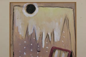 Gerard Grassere - Expressionistisch berglandschap met zon en raam. kopen? Bied vanaf 30!