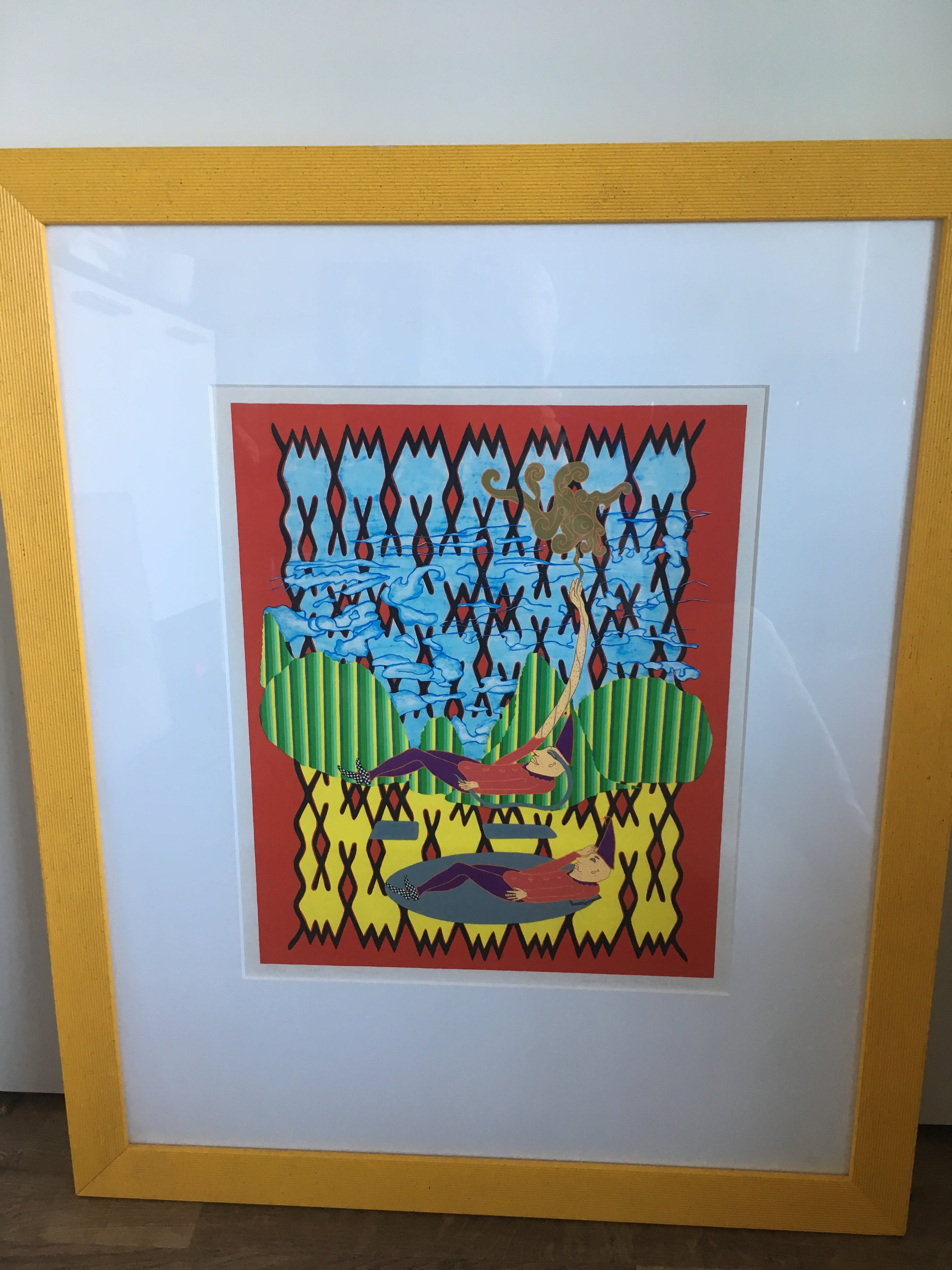 Gerard Van den Dobbelsteen - Zeefdruk , ‘ Chinedmex ‘ , ingelijst. kopen? Bied vanaf 50!