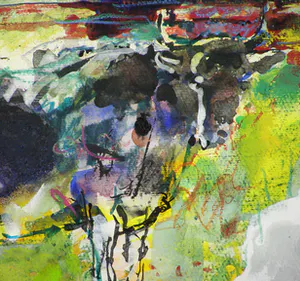 Tino Lintelo - Hollands landschap met bij en vlinder kopen? Bied vanaf 50!