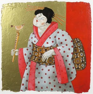 Ada Breedveld - Zeefdruk, Femmes Japonnais IV - Ingelijst kopen? Bied vanaf 50!