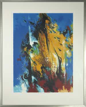 Mattie Schilders - Zeefdruk, In het licht van een vroege ochtend - Ingelijst (Groot) verkocht voor € 40!