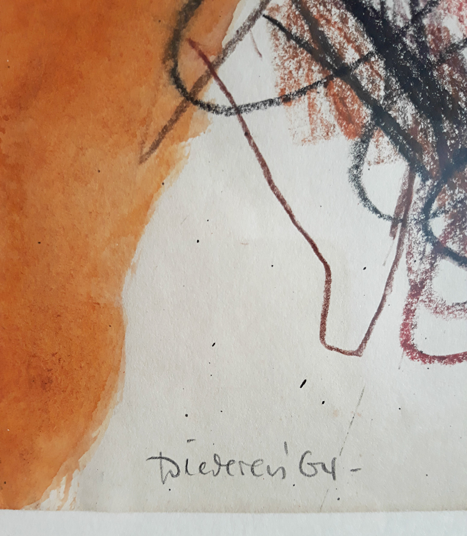 Jef Diederen - Tussen de vlaggen, gemengde techniek (mooi ingelijst) kopen? Bied vanaf 695!