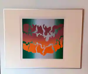Ad van Otterloo - Kleurrijke zeefdruk, mooi gelijst verkauft für € 95!