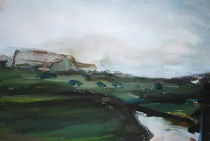 Rob Aussen - Hollands landschap met een vaart - groot en ingelijst kopen? Bied vanaf 75!