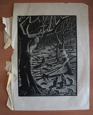 M.C. Escher - houtsnede: Scholastica - 1931 kopen? Bied vanaf 195!