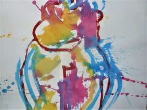 Anton Heyboer - Moeder en kind De oermoeder kleurige krachtige schildering . kopen? Bied vanaf 350!