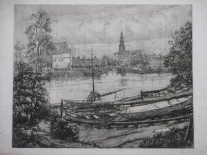 Toon Pluymers - Haven van Middelburg - Ets kopen? Bied vanaf 1!