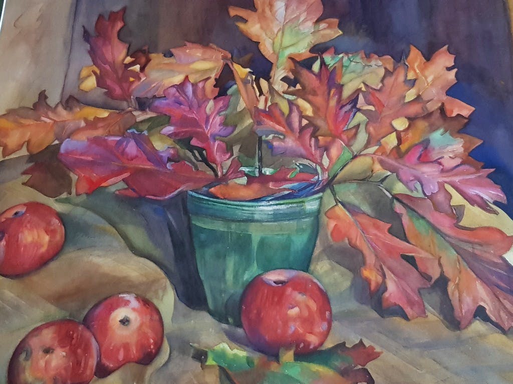 Niet of onleesbaar gesigneerd - Onduidelijk gesigneerd - Gouache - Stilleven verkocht voor € 1!