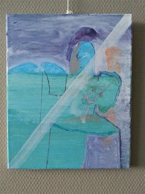 Paul Louis Van Den Bergh - Acryl en tempera op canvas - "Laat" - Gesigneerd kopen? Bied vanaf 40!