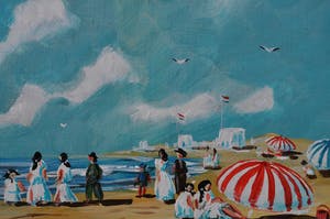 Henk Poeder - Scheveningen strand gezicht kopen? Bied vanaf 100!