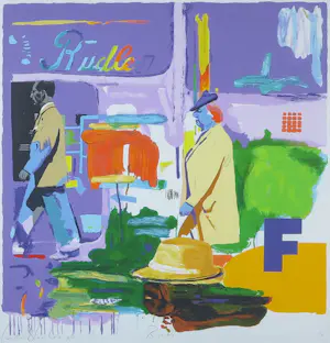 Carlos Blaaker - Zeefdruk, Rush - Ingelijst kopen? Bied vanaf 35!