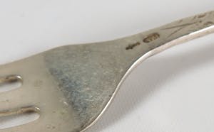 Lot van 12 zilveren gebaksvorkjes met bloemen kopen? Bied vanaf 100!