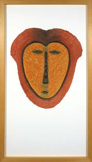 Alain Berck Vitz - Carborundum op geschept papier, The Lion - Ingelijst verkocht voor € 50!