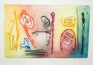 Ad Arma - ets - oplage 35 - ingelijst - incl catalogus verkocht voor € 60!